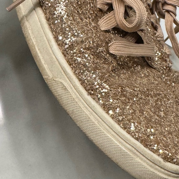 Rose Gold Glitter Lace Up Sneaker - Picture 14 of 14